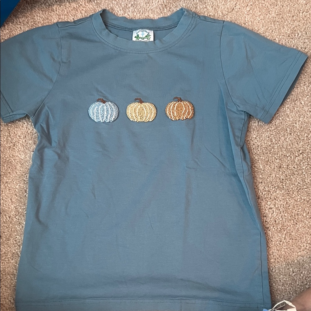 Charming Blue Pumpkin Kids Tee